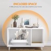 MAYEERTY 33*19" Modern Hidden Cat Cabinet with Scratch Pad - Living Room, White - 4 of 4