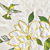 Collections Etc Magnolia and Hummingbird Appliqué Scalloped Edge Bedspread - 3 of 3