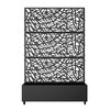 PexFix Outdoor Metal Trellis with Planter Box in Web Pattern - 3 of 4