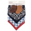 Hudson Baby Infant Boy Cotton Bib and Sock Set 5pk, Cowboy, One Size - 2 of 4
