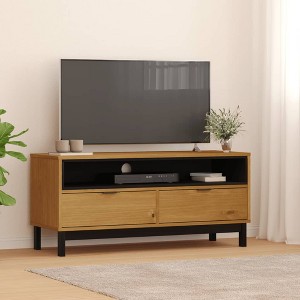 vidaXL TV Stand FLAM 43.3 in.x15.7 in.x19.7 in. Solid Wood Pine - 1 of 4