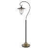 Cal Lighting 60W Walcott downbridge Lantern Metal Floor lamp with bubbled Glass Shade - 3 of 4