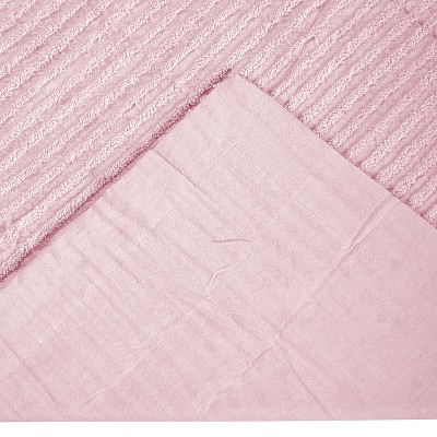 Jullian Pink Cotton Tufted Chenille Euro Sham