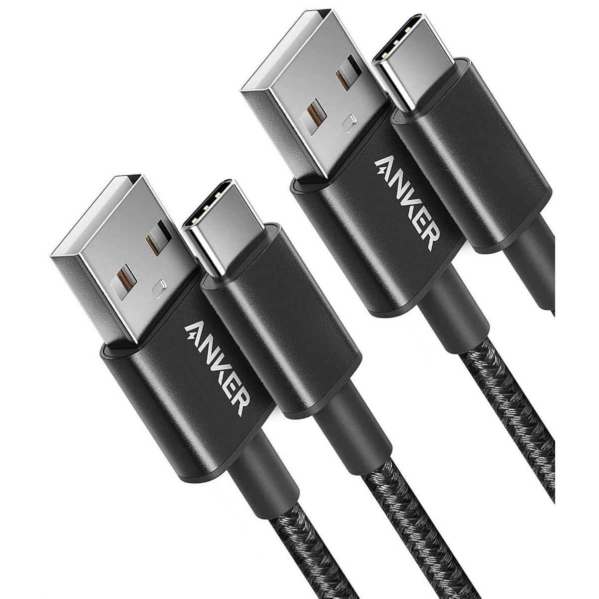 Anker USB A to USB C Cable, USB to USB C Cable (2-Pack, 3 ft, Black) | For iPhone 17 Series, Samsung Galaxy S10 / S10+, LG V30, Beats Fit Pro & More
