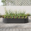 Gulches Raised Garden Bed Outdoor, Oval Large Metal Raised Planter Bed for for Plants, Vegetables, and Flowers - Black - 2 of 4