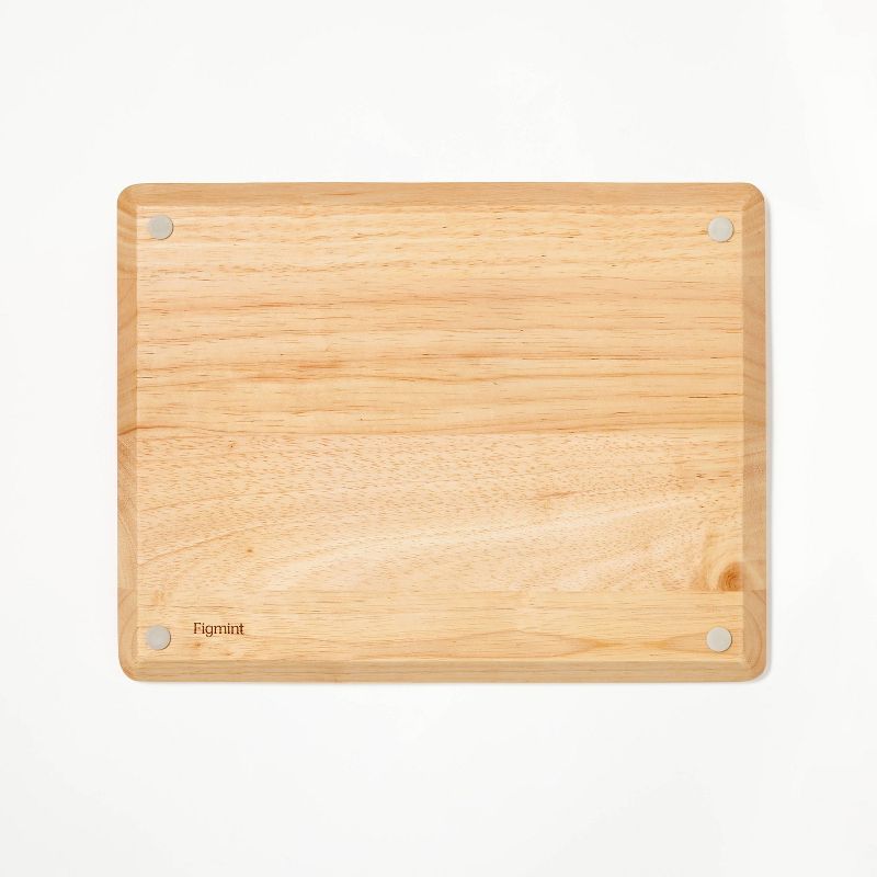 10&#34;x13&#34; Nonslip Rubberwood Cutting Board Natural - Figmint&#8482;, 4 of 6