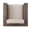 GDFStudio Venice Outdoor Wicker 5 Piece Swivel Club Chair and Fire Pit Set - 4 of 4