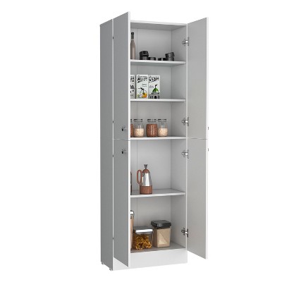 NicBex 71.1 Inch Kitchen Pantry Storage Cabinet with 4 Doors and 5 Adjustable Shelves for Dining Room,Bathroom,Kitchen