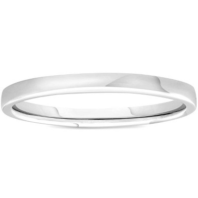 Pompeii3 2mm Plain Polished Platinum Comfort Wedding Band