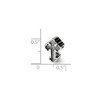 Black Bow Jewelry Sterling Silver Budded Cross Bead Charm - 2 of 3