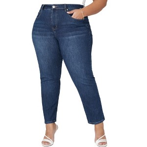 ELOQUII Women's Plus Size The Leigh Super Stretch Slim Leg Jean - 1 of 4