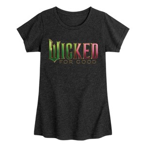 Girls' - Wicked - For Good Logo -Youth Girls Short Sleeve T-Shirt Fitted Short Sleeve Graphic T-Shirt - 1 of 4