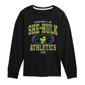 Boys' - Marvel - She-Hulk Athletics Long Sleeve Graphic T-Shirt - 1 of 3