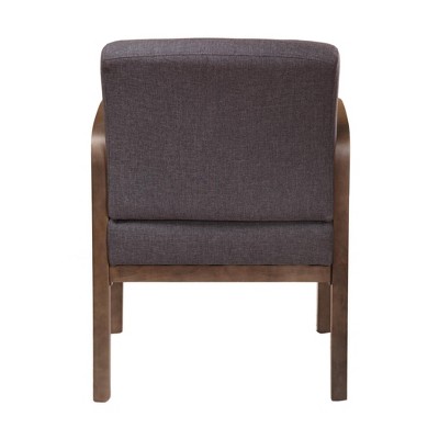 Slate Grey Driftwood Base Guest Chair in Commercial Linen