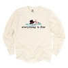 Everything Is Fine Melted Snowman - Garment Dyed Long Sleeve - 2 of 3