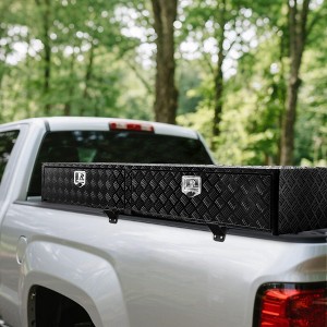 72" Metal Truck Tool Box, Diamond Plate Tool Chest Organizer With Lock and Keys, Truck Bed Toolbox for Pick Up, Trailer, Utility Tractor, Deck Box - 1 of 4