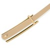 INSPIRE CHIC Women's Skinny Faux Leather Gold Buckle Adjustable Cinch Waistband - 3 of 4