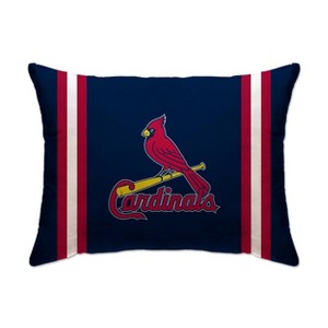 MLB St. Louis Cardinals Soft/Medium Density Standard Stripe Logo Bed Pillow - 1 of 1