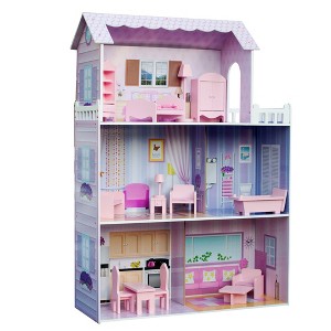 Olivia's Little World Tiffany 3-Story Wooden Doll House for 12" Dolls - 1 of 4