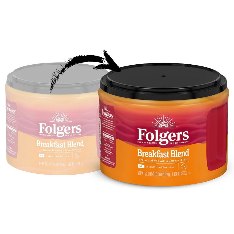 Folgers Breakfast Blend Light Roast Coffee 22.6oz, 4 of 10