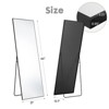 FONTOI Rectangle Floor Standing Mirror, 21''*64'' Wall Mirror with Stand for Bedroom Living Room Cloakroom Entryway, Black, 21"*64"*13.7" - 3 of 4