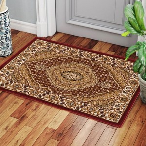 Okak Modern Stylish Red Manchester Carpet Area Rug for Living Room,Bedroom,Small Size Indoor Easy-to-maintain Carpet - 1 of 4