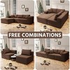 SYFERLORY 108" Cloud Sectional Couch with L-Shape Chaise,4 Seat Modern Modular Sofa with Deep Seat, No Assembly Required (Brown) - 4 of 4