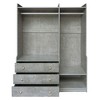 Open Wooden Wardrobe Storage for Bedroom, Gray - 2 of 4
