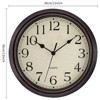 Aoibox Foxtop Retro Silent Non-Ticking Round Classic Quartz Wall Clock for Living Room Kitchen Home Office 12 Inch Bronze - 4 of 4