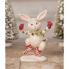 5.75 In Hoppy Christmas Hare Bunny Rabbit Bells Figurines - 4 of 4