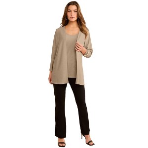 Roaman's Glitter Tank Top And Cardigan Twinset - 1 of 4