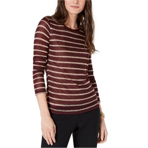 Michael Kors Womens Metallic Stripe Pullover Sweater - 1 of 1
