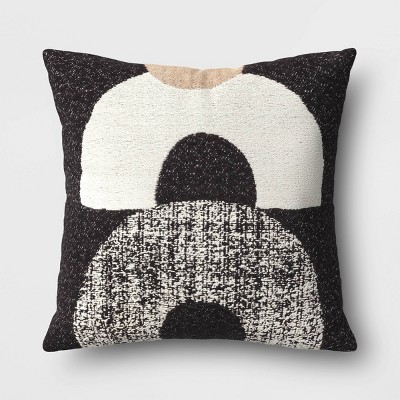 Modern Arc Outdoor Throw Pillow Gray/White/Tan - Threshold™