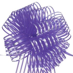 Unique Bargains Bright Metallic Gift Wrapping Large Pull Bow Ribbon for Wedding 5 Pcs - 1 of 4