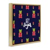 Stupell Industries Hey Sugar Candy Bear Floating Frame Canvas Art, Gold, 25" x 25" - 2 of 4