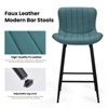 FURNIinspire Dining Chair, Counter Height Bar Stools Set of 2, Modern Barstool Counter Chairs for Dining Room, Green, 19.3"*15.7"*36" - 4 of 4