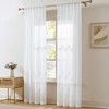 Lush Décor Milla Knitted Textured Sheer Window Curtain Panels Pearl White Pair 38x84 - 2 of 4