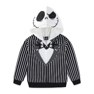 Disney Nightmare Before Christmas Jack Skellington Boys Halloween Zip Up Hoodie For Toddler And Big Kids - Size 4 - 1 of 4
