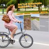 CAVINAS 24 Inch Folding Bike with Full Fenders, Single-Speed City Bicycle with Steel Frame, Portable Commuter Cruiser Bikes for Adults - 4 of 4