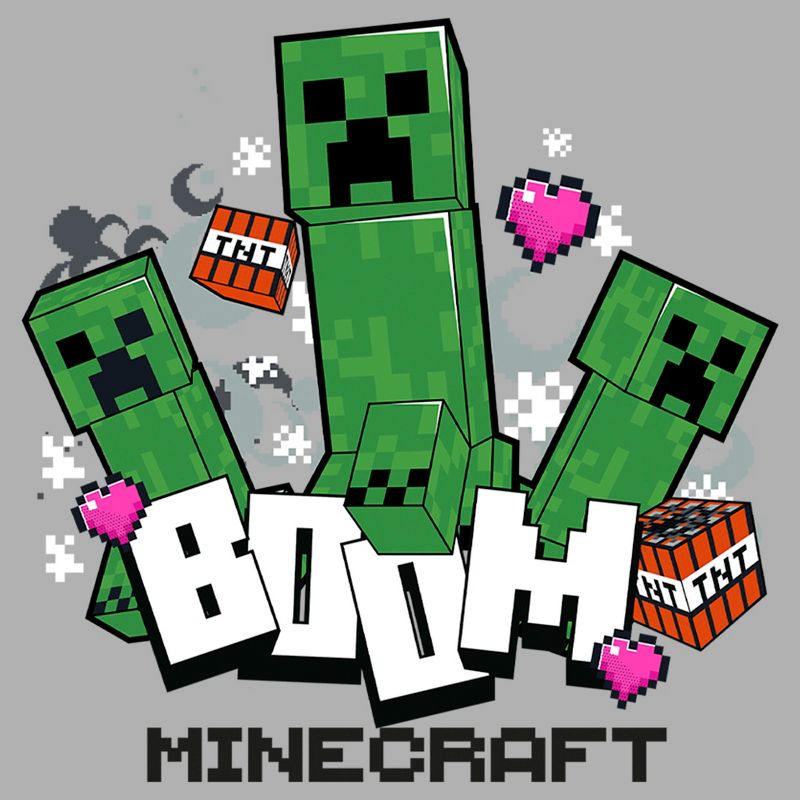 Boy's Minecraft Creepers Boom Logo T-Shirt, 2 of 6