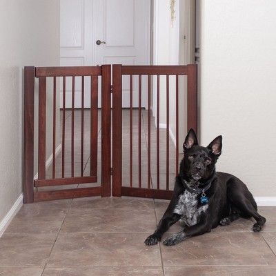 Walnut Wood 30" Tall Pet Gate Extension with Door