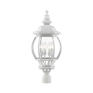 Livex Lighting Frontenac 4 - Light Post Light in  Textured White - 1 of 1