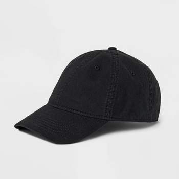 Satin Lined Backless Baseball Hat - A New Day Black