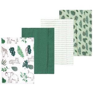 Luvable Friends Hudson Baby Flannel Burp Cloths 4pk Set - 1 of 2