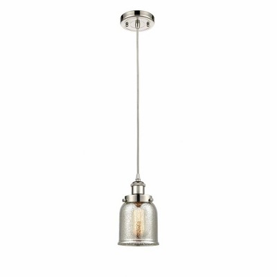 Bell - 1 Light Cord Hung Mini Pendant In Industrial Style-10 Inches Tall and 5 Inches Wide