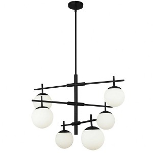 Dainolite Caelia 6 - Light Chandelier in  Matte Black - 1 of 1
