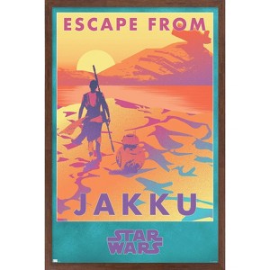 Trends International Star Wars: Jakku - Escape from Jakku Framed Wall Poster Prints - 1 of 4