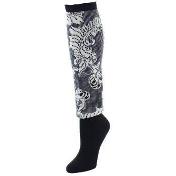 Natori Women's Feather Lace Wool-blend Knee Socks 9-11