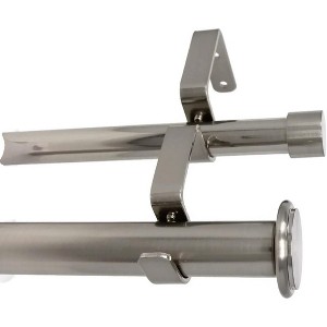 Urbanest Bouton Manhattan 1 inch 3-4 inch Double Drapery Curtain Window Rod Set - 1 of 4