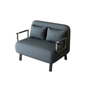 TiramisuBest 39.4¡å Convertible Sofa Bed Chair, Tri-Fold Sleeper Couch with Adjustable Backrest & Pillow, Velvet Fabric, for Home Office Guest Room - 1 of 4